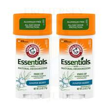 Arm & Hammer Essentials Juniper Berry Natural Stick Deodorant Aluminum-Free & 24H Odor 2.5 Oz Pack Of 2 - Multi Scents - View 1