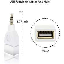 3.5mm公头转USB 2.0母头OTG转接线，可在车内播放U盘中的音乐 - 查看 2