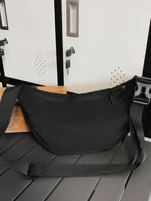 1 chiếc, 36cm*5cm*18cm, Túi đeo ngực thường ngày, Túi đôi, Túi đeo vai thời trang, Dung tích lớn, Chất liệu nylon, Màu đen, trắng, Túi đeo chéo nhiều lớp, Túi đeo chéo - Nhiều màu - Xem 6