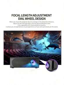 M200S Portable Mini Projector 320x240P Wired Screen Mirroring Multi-Interface USB SD AV HD Type-C, Home/Party/Office Use - Black - View 11