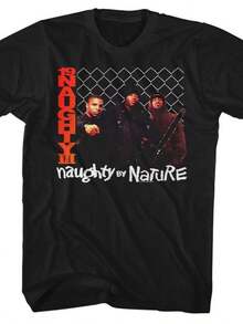 Naughty By Nature - Chainlink -  Classics - Solid  Adult Short Slee - Black - View 7