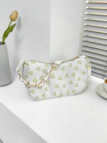Solid Color Cloud Pleated Minimalist Chic Shoulder Bag - Green - View 3