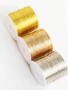 20/100m Gold/Silver Metallic Wire, Used For Bracelet Necklace DIY, Non-Fading Beading Line Jewelry Rope Handmade - A - View 7