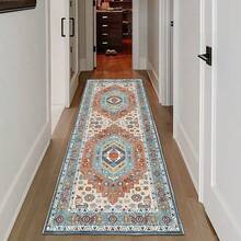 Thick Bohemian Style Black & White Heart Pattern Long Rug, Multi-Color Background Non-Slip Bath Mat, Indoor Entryway Rug, Bedroom Bedside Rug, Kitchen Rug, Soft Thick Washable Runner Rug For Hallway, Entrance, Living Room, Kitchen, Laundry Room, Bathroom - 3 - View 11