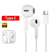 Auriculares con cable con conector Type-C y micrófono, compatibles con - Tipo C - Ver 9