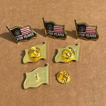 6/12/24/30-Piece Set Of American Brooches, Vintage Metal Badges, Patriotic Style Pins, Suitable Hats, Bags, Backpacks, Enamel Brooch Set, Gifts 4th Of July Independence Day, Memorial Day, Veterans Day, And Party Favors - 6 mặt hàng - Xem 7