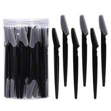 5/10/30/40pcs Unisex Face Razor, Multi-Purpose Eyebrow Shaver, Facial Hair Removal Tool, Easy Shaving Knife - Black - View 1