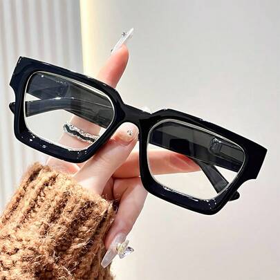 1 Pair Rectangular Frame Light Reading Glasses For Men And Women