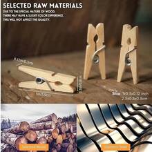 Kẹp quần áo mini, kẹp quần áo bằng gỗ nhỏ có dây buộc, kẹp quần áo, kẹp quần áo dùng cho các dự án DIY chụp ảnh. - Nhiều màu - Xem 8