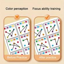 6pcs A4 Size Reusable Wipe Clean Tracing Cards, Visual Tracking Focus Attention Exercise For Elderly To Improve Memory And Vocabulary, Cognitive Training, Memory Enhancement, Visual Tracking Cards, Interactive Flashcards, Flashcards, Smooth Writing Surface, Learning Cards, Educational Tool - Multicolor - View 7