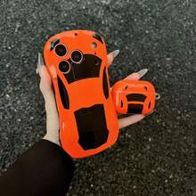 Hot ! Glossy Red Sports Car Phone Case & 2 Case Set For Phone 17 Pro Max / 14 Pro Max, Shockproof Protective Combo - Red - View 4