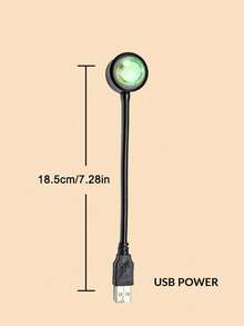 1 Đèn chiếu hoàng hôn Ombre mini dùng nguồn USB, chất liệu ABS, không dùng pin, tạo không khí tiệc tùng ngày lễ - Nhiều màu - Xem 4