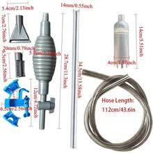 Limpiador de Peceras de Acuario, Tubo Cambiador de Agua Manual para Pecera, Limpiadores de Grava, Herramientas Limpiador Manual de Filtro de Sifón de Bombeo para Pecera (longitud total 1.7m) ZRIH - longitud total 1,7 m - Ver 5