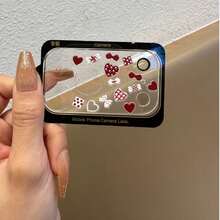 Miếng dán Love Candy Relief + Miếng dán bảo vệ ống kính trong suốt độ nét cao, Miếng dán bảo vệ camera, Tương thích với Apple 17Promax/17Pro. Miếng dán bảo vệ ống kính chống rơi thời trang và dễ thương, Miếng dán bảo vệ camera trong suốt, Miếng dán bảo vệ ống kính. - Con bướm hình trái tim - Xem 5