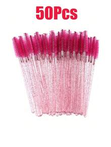 100pcs Disposable Mascara Wands, Crystal Eyebrow Brush, Eyelash Extension, Eyelash & Makeup Brushes - Multicolor - View 12