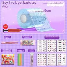 Đồ chơi bóp dẻo Nano, bộ đồ chơi tự làm giảm căng thẳng bằng keo Nano thổi bong bóng, bao gồm sổ ghi chú và băng dính hai mặt (Đóng gói ngẫu nhiên) - Nhiều màu - Xem 4