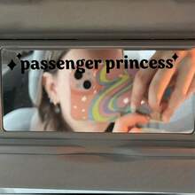 Passenger Princess Mirror Decoration Stickers, Rearview Mirror Cover Stickers, Passenger Princess English Car Stickers, Mirror Surface Stickers, Graffiti Stickers, Motorcycle Stickers, Car Interior Stickers, Car Exterior Stickers, Car Exterior Decorations And Accessories - A - View 8
