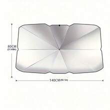1pc Full Coverage Windshield Sun Shade. Blocks UV Rays And Heat, Prevents Interior Fading. Foldable, Durable And Universal For Most Vehicles. - Multicolor - View 8