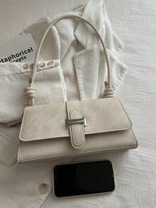 Nuevo bolso de mano con decoración metálica de moda, adecuado para fiestas, salidas, vacaciones, compras y uso diario. Puede almacenar monedas, teléfonos, también adecuado como bolso de - Blanco 3 - Ver 6