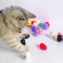 10-Piece Pack Of Indoor Rolling Cat Toys. Self-Rolling Cat Toys, No Batteries Required. Random Designs. Lightweight Plastic Educational Cat Toys. - 隨機顏色 - 查看 6