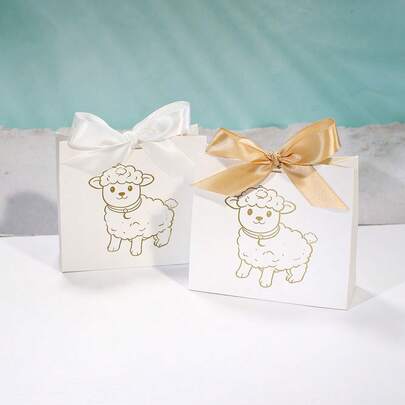 Set Of 5, 10, Or 15 Sheep-Shaped Eid Al-Adha Candy Boxes By Karim Decor – Home Decor, Muslim, Islamic, And Holiday Party Supplies. Perfect For Packaging Candy, Small Gifts, And Decorating Party Tables.
