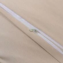 三件套精致3D褶皱被套组，白色雪纺装饰边甜美公主风床上用品套装（1件被套+2件枕套），高密度110克/平方米面料，粉白配色，温馨舒适，适合女孩卧室，可机洗可拆卸，四季皆宜。 - 米 - 查看 6