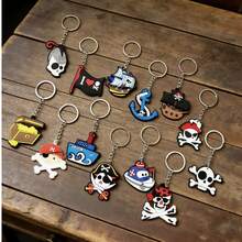 Bộ 13 móc khóa chủ đề cướp biển, quà tặng Halloween, móc khóa tam giác bằng PVC với nhiều mặt dây chuyền và họa tiết chủ đề cướp biển khác nhau, vòng chia đặc biệt, thích hợp sử dụng hàng ngày, lý tưởng để làm quà tặng và sưu tập. - Nhiều màu - Xem 3
