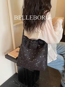 Minimalist Casual Commuter Large Capacity Lightweight Versatile Women Shoulder Underarm Bag - Black - View 4