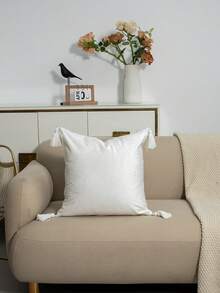 1 pezzo/2 pezzi Federa per cuscino stile bohémien con motivo geometrico verde e grigio con nappe, custodia decorativa in stile nordico intrecciata per divano, soggiorno, camera da letto, decorazione per la casa, dimensione 45*45cm, adatta per tutte le stagioni (inserto cuscino non incluso) - Verde - Visualizzare 6
