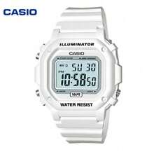 Đồng hồ Casio F-108WHC-7B mặt vuông màu trắng dành cho nữ, đồng hồ đeo tay kỹ thuật số phong cách retro với đèn LED, đồng hồ chống nước hàng ngày dành cho học sinh. - Một cỡ - Xem 9