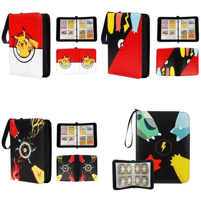 pokemon Hộp đựng thẻ Pokémon, hộp sưu tập thẻ 4 ngăn, album thẻ, chứa được tối đa 400 thẻ các loại.