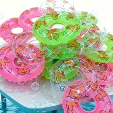 6pcs Inflatable Mini Swimming Rings, Pet Bath Toys, Duck Pattern Floating Rings For Pet Bathing, Indoor Aquarium Decoration, Suitable For Small Pets, Turtles, Bath Toys, Aquarium Decor - A - View 4