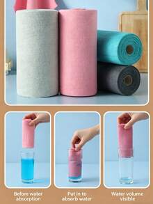 1 Cuộn (20 tờ) Khăn lau vi sợi tái sử dụng 7,87" x 7,87", Khăn lau nhiều màu có thể xé rời, Khăn lau xe hơi bằng vi sợi có thể giặt, Khăn lau đa năng thấm hút tốt, Khăn lau bát đĩa, Khăn lau bếp, Khăn lau mềm, Vật tư vệ sinh, Dụng cụ vệ sinh - Nhiều màu - Xem 8