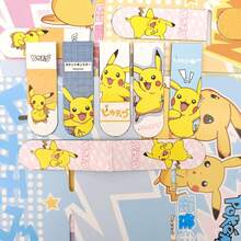 pokemon 6个宝可梦磁性书签，创意卡通双面图案书签，适合学生整理书籍和试卷 - 彩色 - 查看 3