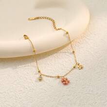 Popular Floral Bracelet For Women, Niche Design, Multi-Layer Stacking, Delicate And Versatile Accessory - 金色7-1 - 查看 4