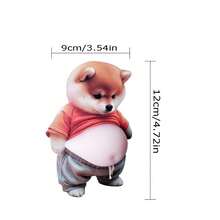 Cute Corgi Anti-Collision Sticker, 3D Stereo Door Wall Fridge Anti-Collision Sticker, Funny Pet Themed Soft Silicone Decorative Sticker, Creative Kawaii Home Decor Accessory, Dog Big Belly Squeeze Stress Relief Anti-Collision Sticker - Suitable For Daily Home Decor Or DIY Creation - Multicolor - View 7