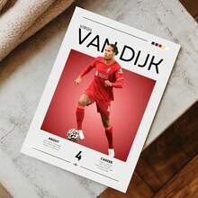 1pc Famous Football Star Poster Modern Inspirational Canvas Painting Picture Soccer Wall Art Home Decoration Print Living Room Decor - Multicolor - View 4