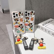 Este estuche para teléfono con patrón de Mickey Mouse de Disney cuenta con un cierre magnético resistente y una cobertura completa de material acrílico y TPU. Es a prueba de golpes, ligero y adecuado para iPhone17/16/11/13/15/15 Plus/15 Pro/15 Pro Max/12/14 Pro Max/11 Pro Max/12 Pro/12 Pro Max/13. Es un regalo de cumpleaños popular, un regalo de negocios, duradero, resistente a las manchas y a las huellas dactilares. Nuevo estuche para teléfono para hombres y mujeres. También incluye un estuche para teléfono de Mickey Mouse y una pulsera de muñeco de Mickey Mouse. Compatible con la serie Galaxy S20, S21, S22, S23 y S24. Es el regalo perfecto para amigos y familiares. Este elegante estuche para teléfono es divertido, ligero y duradero. Estuche para iPhone17 Pro Max, estuche para Minnie. - Rosa - Ver 8