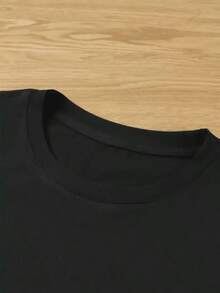 Camiseta de algodón puro con estampado de la Pantera Rosa. - Negro - Ver 5