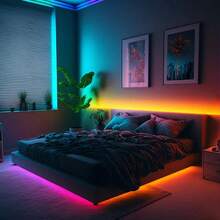 LED Light Strip,USB Music Synchronization Bedroom Smart Light Bar, Atmosphere Light Strip, Supports App Control, Adjustable Color Temperature, Suitable For Decoration During Valentine's Day, Weddings And Parties - ánh sáng đa sắc - Xem 6