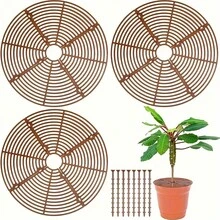3pcs Plant Pot Covers Animal Protection Guards With Center Hole Flower Pot Soil Protection Covers - 3pcs - View 10