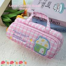 Túi đựng văn phòng phẩm thiết kế mới dễ thương, kiểu thêu, dung tích lớn, họa tiết nhà cửa, hộp đựng bút dùng hàng ngày. - Nhiều màu - Xem 6