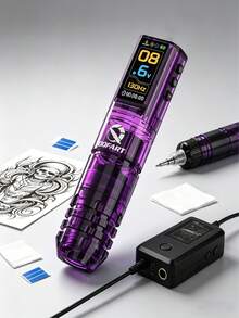 DQFART Wireless Tattoo Gun Kit - Cordless Tattoo Pen Set, Pen-Style Tattoo Machine Kit With Professional Tattoo Ink, Suitable For Professional Artists And Beginners - Multicolor - View 6