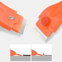 Raspador de pared de acero inoxidable con cubierta protectora, herramienta de cocina no eléctrica para quitar pegatinas y etiquetas, fácil de usar y limpiar - Multicolor - Ver 7
