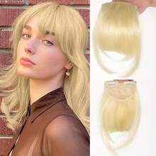 Synthetic Fake Hair Bangs 2Clips In Hair Extension Neat Front Fake Fringe False Hairpiece For Women Clip In Bangs - Multicolor - View 10