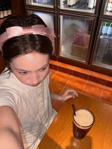 1件新款缎面芭蕾舞蝴蝶结发箍，甜美公主女孩刘海发箍 - 彩色 - 查看 1