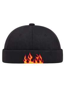 1 pieza Boina de lana con letra NY para hombre, gorra de estilo newsboy minimalista y versátil, sombrero plano lavado casual y personalizado, adecuado para uso callejero y diario, hecho de fibra de poliéster, adecuado para primavera, verano, otoño e invierno - Sombrero negro en forma de melón - Ver 13