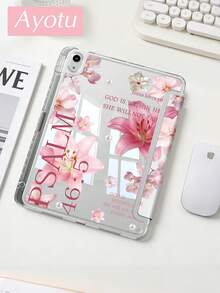 Ayotu 这款百合花与标语平板电脑保护套兼容 iPad Air 8 (M4) 2026 (11/13 英寸)、Air 11 英寸 M3 2025 / M2 2024、Air 第五代 2022、(A16) 11 英寸第十一代 2025，也兼容三星 Galaxy Tab 和 Kindle Paperwhite 第十二代 2024。透明背壳，时尚图案保护套，具备自动休眠和唤醒功能，气囊保护，适合作为礼物和办公用品。 - 彩色 - 查看 2