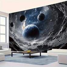 A Stunning Bkdrop Featuring A Starry Sky And Galaxy, For Decorating Living Rooms, Bedrooms, Offices, And Parties. E Of Peh Skin Veet, Has A Horizontal Design, Fabric, Requires No Electricy, And Comes In Various Sizes - 1PC - View 1