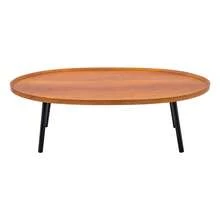 Oval, Freestanding Side Table, Load Capacity 5 Kg, Modern Coffee Table In Wood Color For Living Room, Bedroom, Office And Study, Minimalist Side Table, 120 X 60 X 38 Cm, Wood Color - Wood Color - View 10